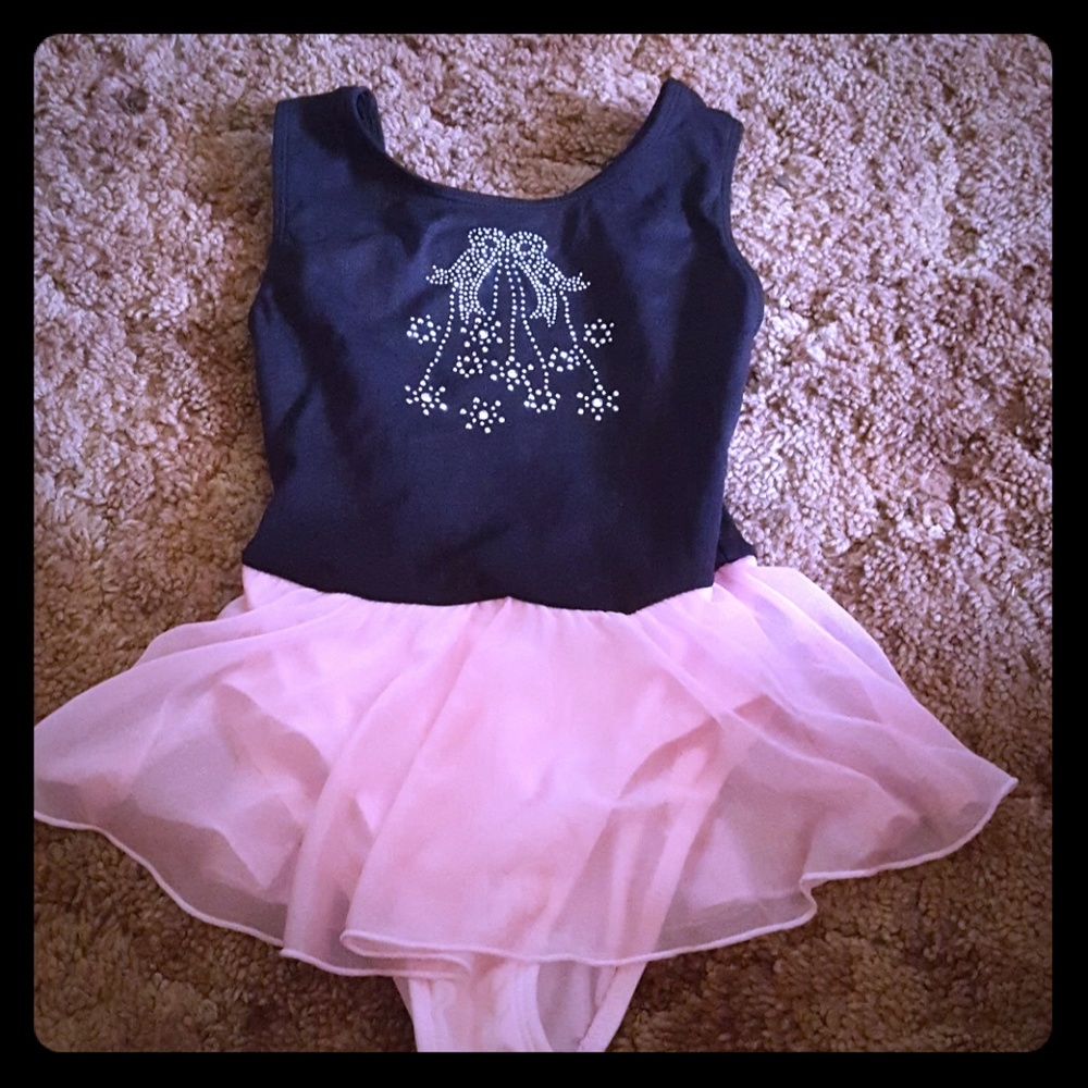 Leotard girls pink and black